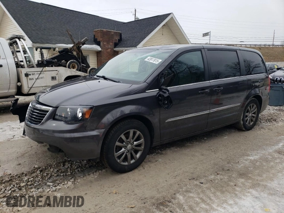 2016 Chrysler Town & Country S with VIN 2C4RC1HG1GR158420, listed as a Copart auction lot 43917615 with 106,980 mi miles and Salvage Title. Bid and sale history available at carsss.com. Image 1.