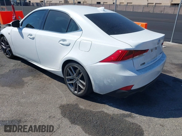 2017 Lexus IS with VIN JTHBA1D21H5052452, listed as a IAAI auction lot 41881476 with 60,045 mi miles. Bid and sale history available at carsss.com. Image 3.