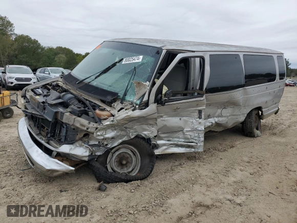 1999 Ford Econoline Passenger XL with VIN 1FBSS31L2XHB54786, listed as a Copart auction lot 80025474 with 418,665 mi miles and Clean Title. Bid and sale history available at DreamBid. Image 1.