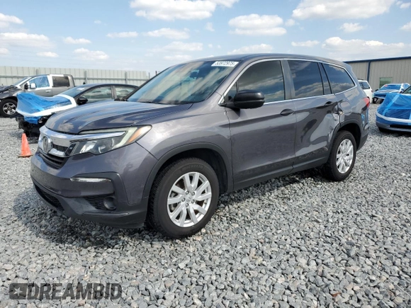 2019 Honda Pilot LX with VIN 5FNYF5H19KB016889, listed as a Copart auction lot 53972975 with 75,721 mi miles and Salvage Title. Bid and sale history available at DreamBid. Image 1.