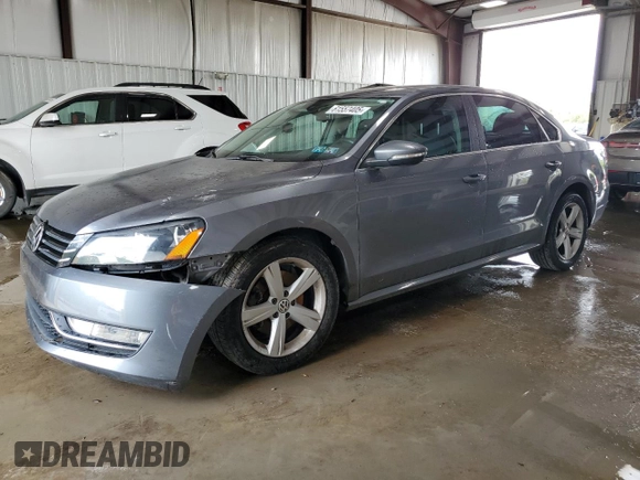 2012 Volkswagen Passat SE with VIN 1VWBH7A39CC102416, listed as a Copart auction lot 61557405 with 170,034 mi miles and Salvage title. Bid and sale history available at DreamBid. Image 1.
