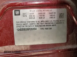 2016 Buick LaCrosse Premium I z VIN 1G4GD5G33GF282654, wystawiony jako Copart lot #61810925 z przebiegiem 116 850 mil mil oraz Szkoda całkowita • Salvage title. Historia ofert i sprzedaży dostępna na DreamBid. Obrazek 13.