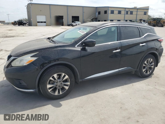 2016 Nissan Murano SV with VIN 5N1AZ2MG5GN150577, listed as a Copart auction lot 49820065 with 129,326 mi miles and Salvage Title. Bid and sale history available at carsss.com. Image 1.
