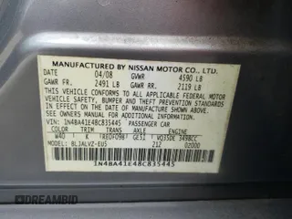 2008 Nissan Maxima 3.5 SE with VIN 1N4BA41E48C835445, listed as a Copart auction lot 73683414 with 0 mi miles and Salvage Title. Bid and sale history available at carsss.com. Image 14.
