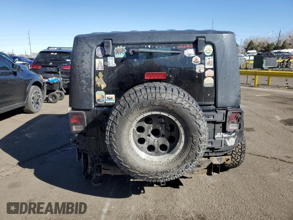 2008 Jeep Wrangler Sahara with VIN 1J4FA54108L625297, listed as a Copart auction lot 46832405 with 144,848 mi miles and Salvage title. Bid and sale history available at DreamBid. Image 6.