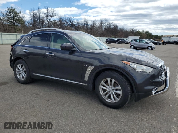 2017 Infiniti QX70 z VIN JN8CS1MU4HM142452, wystawiony jako Copart lot #53064715 z przebiegiem 55 181 mil mil oraz Szkoda całkowita • Salvage title. Historia ofert i sprzedaży dostępna na DreamBid. Obrazek 4.