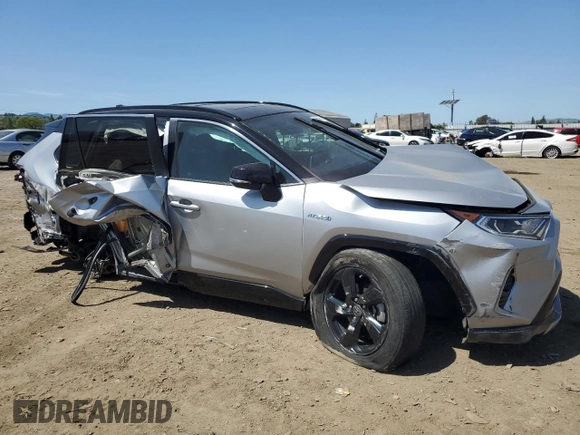 2021 Toyota RAV4 Hybrid XSE with VIN 2T3E6RFVXMW025145, listed as a Copart auction lot 51865655 with 201,591 mi miles and Salvage Title. Bid and sale history available at carsss.com. Image 4.