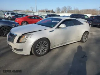 2011 Cadillac CTS Coupe with VIN 1G6DA1EDXB0147416, listed as a Copart auction lot 85883894 with 132,024 mi miles and Salvage Title. Bid and sale history available at carsss.com. Image 1.