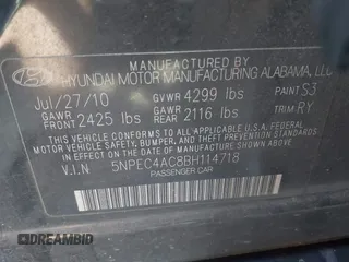 2011 Hyundai Sonata SE z VIN 5NPEC4AC8BH114718, wystawiony jako IAAI lot #42172376 z przebiegiem 198 000 mil mil oraz . Historia ofert i sprzedaży dostępna na DreamBid. Obrazek 9.