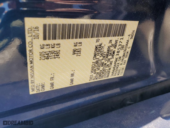 2017 Nissan Maxima Platinum with VIN 1N4AA6AP6HC385371, listed as a Copart auction lot 53224515 with 104,266 mi miles and Salvage Title. Bid and sale history available at carsss.com. Image 15.