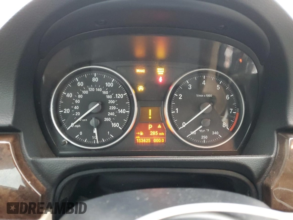 2009 BMW 3 Series 328i xDrive with VIN WBAWV53589P080858, listed as a Copart auction lot 43810235 with 153,425 mi miles and Salvage Title. Bid and sale history available at carsss.com. Image 9.