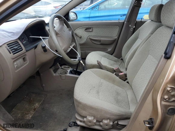 2005 Kia Rio with VIN KNADC125256398384, listed as a Copart auction lot 73652324 with 129,624 mi miles and Clean Title. Bid and sale history available at carsss.com. Image 7.