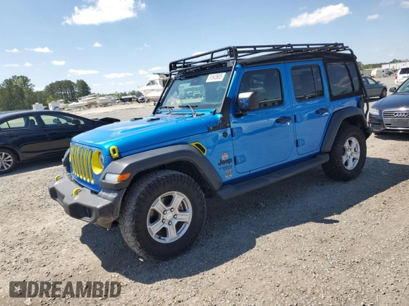 2021 Jeep Wrangler Unlimited Willys with VIN 1C4HJXDM5MW824651, listed as a Copart auction lot 51843605 with 51,647 mi miles and Salvage Title. Bid and sale history available at DreamBid. Image 1.