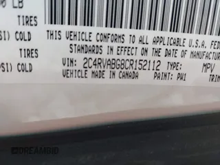2012 Volkswagen Routan SE z VIN 2C4RVABG8CR152112, wystawiony jako IAAI lot #41842809 z przebiegiem 192 340 mil mil oraz . Historia ofert i sprzedaży dostępna na DreamBid. Obrazek 9.