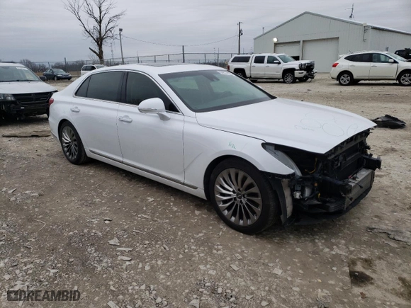 2017 Genesis G90 3.3T Premium with VIN KMHG34JA9HU029954, listed as a Copart auction lot 84631634 with 99,918 mi miles and Salvage Title. Bid and sale history available at carsss.com. Image 4.