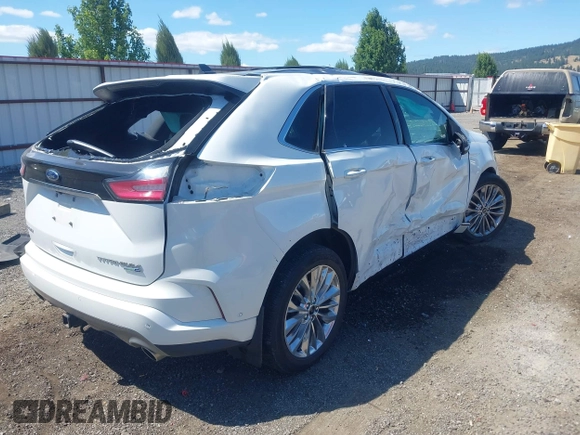 2020 Ford Edge Titanium z VIN 2FMPK4K96LBB46218, wystawiony jako IAAI lot #42750160 z przebiegiem 56 720 mil mil oraz . Historia ofert i sprzedaży dostępna na DreamBid. Obrazek 4.
