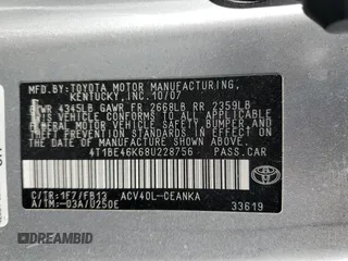 2008 Toyota Camry LE z VIN 4T1BE46K68U228756, wystawiony jako Copart lot #56953845 z przebiegiem 150 894 mil mil oraz Szkoda całkowita • Salvage title. Historia ofert i sprzedaży dostępna na DreamBid. Obrazek 12.