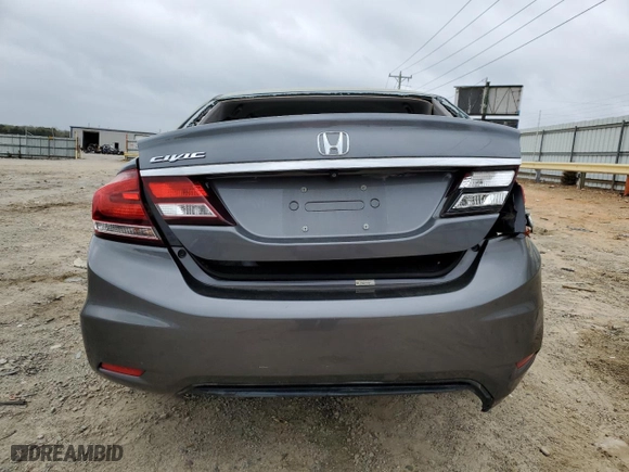 2013 Honda Civic Sdn LX with VIN 19XFB2F55DE243092, listed as a Copart auction lot 51649095 with 64,888 mi miles and Salvage Title. Bid and sale history available at carsss.com. Image 6.