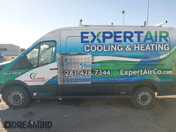 2019 Ford Transit with VIN 1FTYR2CM6KKA92080, listed as a IAAI auction lot 40863954 with 146,821 mi miles and . Bid and sale history available at DreamBid. Image 14.