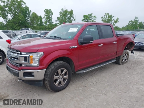 2018 Ford F-150 XL with VIN 1FTFW1E56JFE42735, listed as a IAAI auction lot 42382728 with 97,339 mi miles and . Bid and sale history available at DreamBid. Image 2.