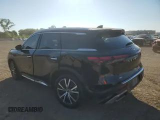 2023 Infiniti QX60 Sensory with VIN 5N1DL1GS2PC371655, listed as a Copart auction lot 57074995 with 20,018 mi miles and Salvage title. Bid and sale history available at DreamBid. Image 2.