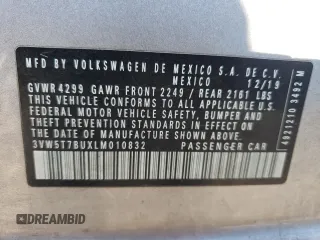 2020 Volkswagen Jetta GLI S z VIN 3VW5T7BUXLM010832, wystawiony jako Copart lot #66376523 z przebiegiem 66 434 mil mil oraz . Historia ofert i sprzedaży dostępna na DreamBid. Obrazek 13.