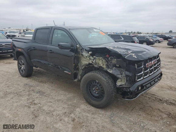 2024 GMC Canyon 4WD AT4 with VIN 1GTP6DEK1R1185858, listed as a Copart auction lot 45866495 with 2,069 mi miles and Salvage Title. Bid and sale history available at carsss.com. Image 4.