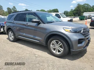 2022 Ford Explorer XLT with VIN 1FMSK7DH7NGA04682, listed as a Copart auction lot 58146245 with 66,447 mi miles and Salvage title. Bid and sale history available at DreamBid. Image 4.