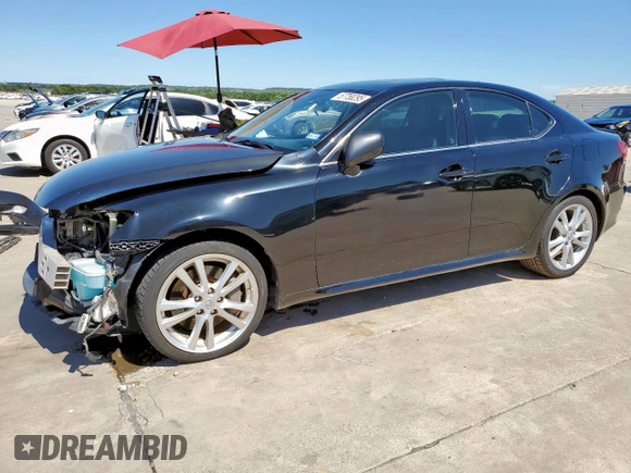 2007 Lexus IS 350 with VIN JTHBE262972009629, listed as a Copart auction lot 57758295 with 155,577 mi miles and Clean title. Bid and sale history available at DreamBid. Image 1.
