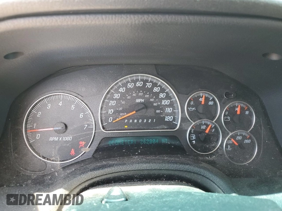 2006 GMC Envoy Denali with VIN 1GKET63M662285870, listed as a Copart auction lot 59828134 with 262,804 mi miles and Salvage Title. Bid and sale history available at DreamBid. Image 9.
