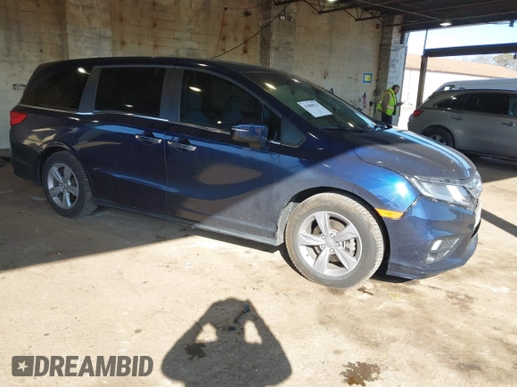 2019 Honda Odyssey EX-L z VIN 5FNRL6H74KB126773, wystawiony jako IAAI lot #41800523 z przebiegiem 46 982 mil mil oraz . Historia ofert i sprzedaży dostępna na DreamBid. Obrazek 1.