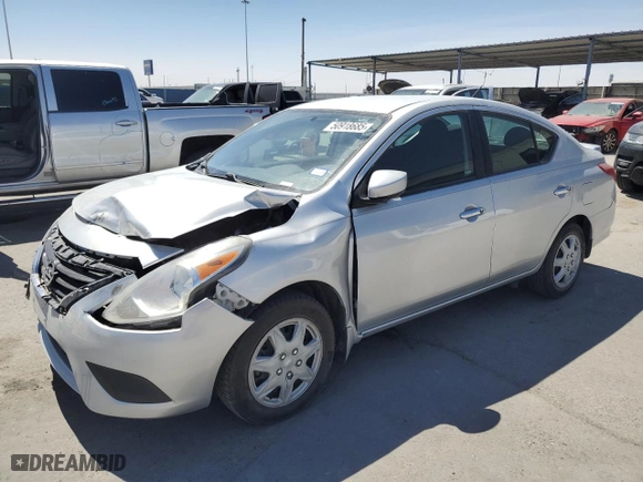 2017 Nissan Versa Sedan SV with VIN 3N1CN7AP7HL853824, listed as a Copart auction lot 50918685 with 59,233 mi miles and Salvage Title. Bid and sale history available at carsss.com. Image 1.