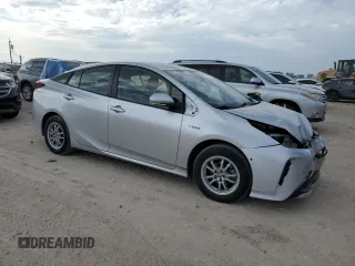2022 Toyota Prius L Eco with VIN JTDKAMFU9N3167048, listed as a Copart auction lot 53555445 with 54,563 mi miles and Salvage Title. Bid and sale history available at carsss.com. Image 4.
