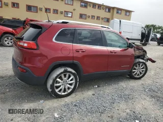 2016 Jeep Cherokee Limited with VIN 1C4PJLDB3GW135716, listed as a Copart auction lot 59718615 with 87,231 mi miles and Salvage title. Bid and sale history available at DreamBid. Image 3.