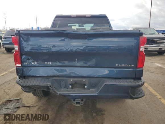 2021 Chevrolet Silverado 1500 Custom with VIN 3GCPYBEH1MG185453, listed as a Copart auction lot 78281804 with 75,380 mi miles and Salvage Title. Bid and sale history available at DreamBid. Image 6.