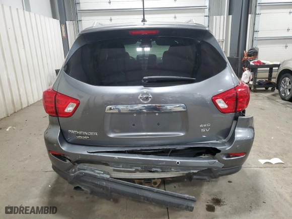 2018 Nissan Pathfinder SL with VIN 5N1DR2MM4JC644354, listed as a Copart auction lot 87827465 with 157,161 mi miles and Salvage Title. Bid and sale history available at carsss.com. Image 6.