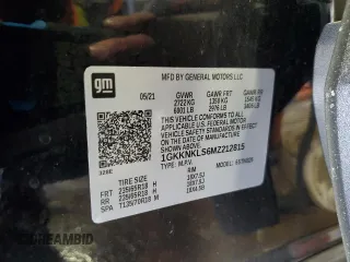 2021 GMC Acadia SLE z VIN 1GKKNKLS6MZ212815, wystawiony jako Copart lot #41838775 z przebiegiem 21 821 mil mil oraz Szkoda całkowita • Salvage title. Historia ofert i sprzedaży dostępna na DreamBid. Obrazek 14.