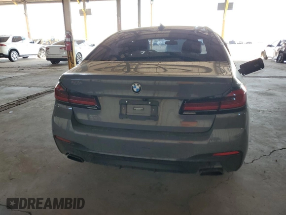 2021 BMW 5 Series 540i with VIN WBA53BJ0XMWX02771, listed as a Copart auction lot 45048705 with Not Provided miles and Salvage Title. Bid and sale history available at DreamBid. Image 6.