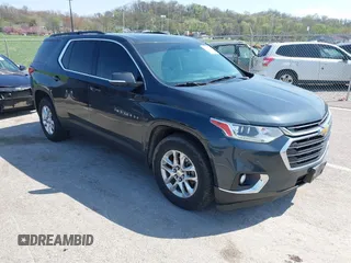 2019 Chevrolet Traverse LT Cloth z VIN 1GNEVGKW8KJ250558, wystawiony jako IAAI lot #41979044 z przebiegiem 152 601 mil mil oraz . Historia ofert i sprzedaży dostępna na DreamBid. Obrazek 1.
