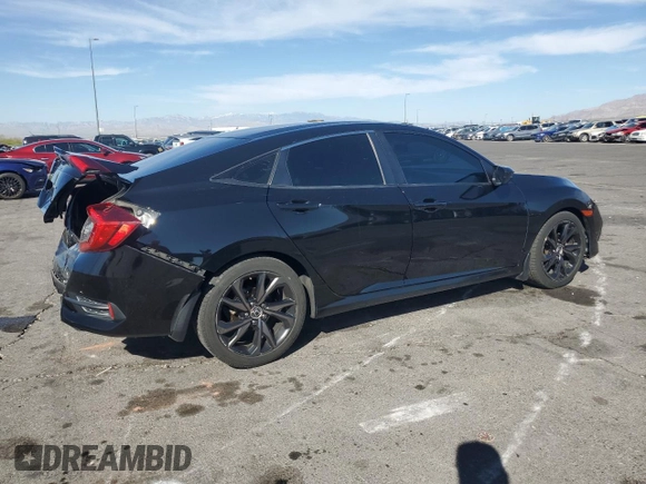 2019 Honda Civic Sport with VIN 19XFC2F83KE203341, listed as a Copart auction lot 52911825 with 120,011 mi miles and Salvage title. Bid and sale history available at DreamBid. Image 3.