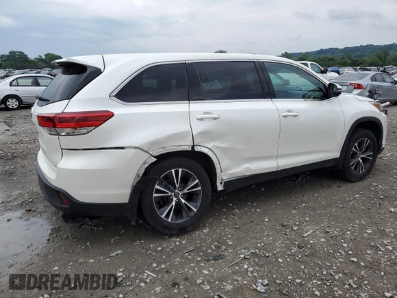 2019 Toyota Highlander LE with VIN 5TDBZRFH7KS923687, listed as a Copart auction lot 59292065 with 94,084 mi miles and Salvage title. Bid and sale history available at DreamBid. Image 3.
