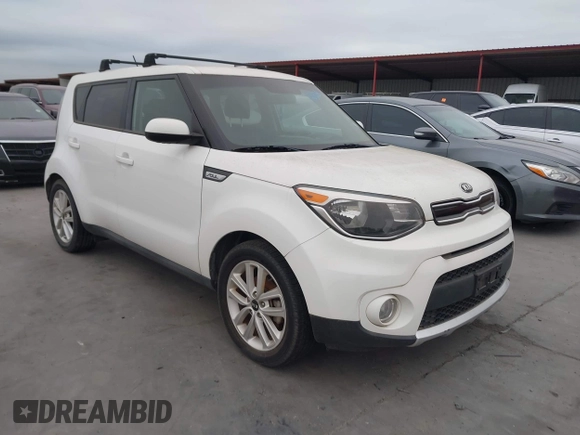 2018 Kia Soul + with VIN KNDJP3A53J7898937, listed as a IAAI auction lot 42032201 with 107,750 mi miles. Bid and sale history available at carsss.com. Image 1.