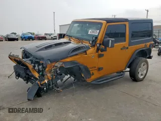 2014 Jeep Wrangler Sport with VIN 1C4AJWAG7EL181121, listed as a Copart auction lot 42599235 with 130,721 mi miles and Salvage title. Bid and sale history available at DreamBid. Image 1.
