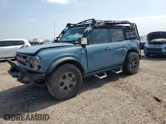 2021 Ford Bronco with VIN 1FMDE5BH2MLA83983, listed as a Copart auction lot 54361535 with 68,909 mi miles and Salvage Title. Bid and sale history available at DreamBid. Image 1.