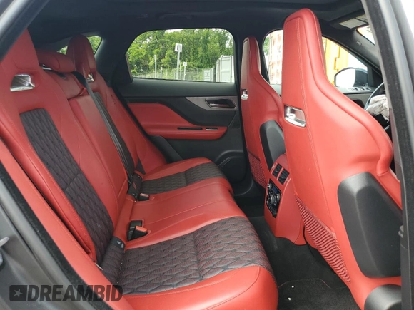 2019 Jaguar F-Pace SVR with VIN SADCZ2EE8KA606005, listed as a Copart auction lot 63608455 with 43,141 mi miles and Salvage title. Bid and sale history available at DreamBid. Image 11.