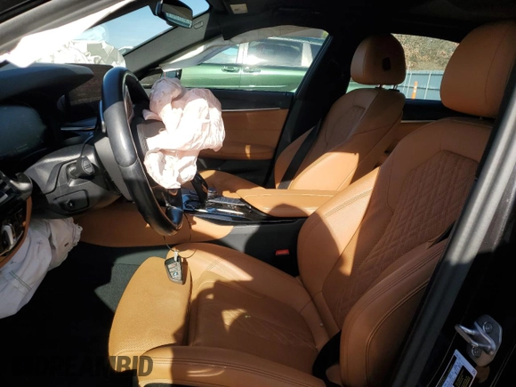 2023 BMW 5 Series 540i xDrive with VIN WBA73BJ04PCL27216, listed as a Copart auction lot 80195474 with 16,862 mi miles and Salvage Title. Bid and sale history available at carsss.com. Image 7.