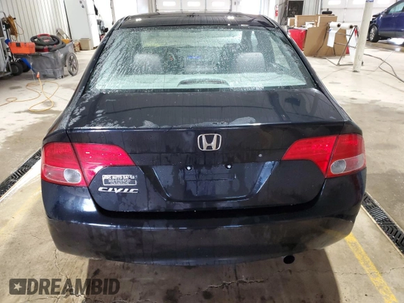 2008 Honda Civic LX with VIN 1HGFA16548L025026, listed as a Copart auction lot 53127385 with 178,182 mi miles and Salvage Title. Bid and sale history available at DreamBid. Image 6.