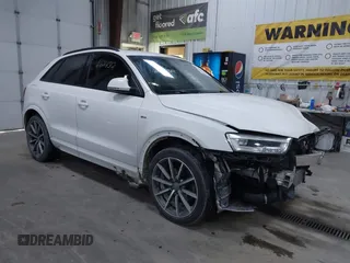 2018 Audi Q3 Premium Plus with VIN WA1JCCFS0JR007432, listed as a IAAI auction lot 41624314 with 119,375 mi miles. Bid and sale history available at carsss.com. Image 1.