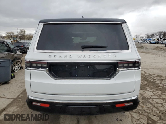 2024 Jeep Grand Wagoneer с VIN 1C4SJSEP4RS109943, выставлен на аукционе Copart как лот 53230095 с пробегом 27 251 миль миль и Списание • Salvage title. История ставок и продаж доступна на DreamBid. Изображение 6.