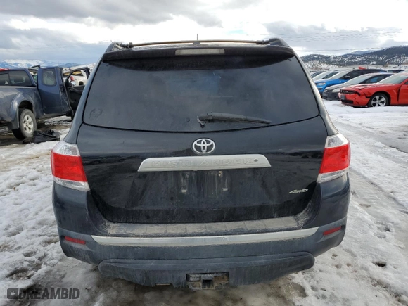 2011 Toyota Highlander with VIN 5TDBK3EH7BS081484, listed as a Copart auction lot 46123845 with 182,007 mi miles and Salvage Title. Bid and sale history available at carsss.com. Image 6.